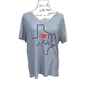 Gray Texas Graphic T-Shirt